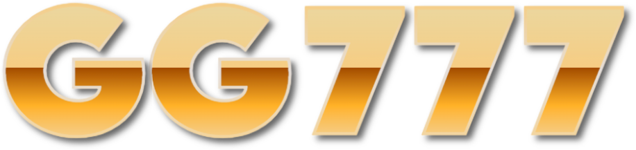 Golden text reading 'GG777' in a bold and elegant font, shimmering against a dark background.
